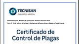 Certificado de Control de Plagas Tecnisan